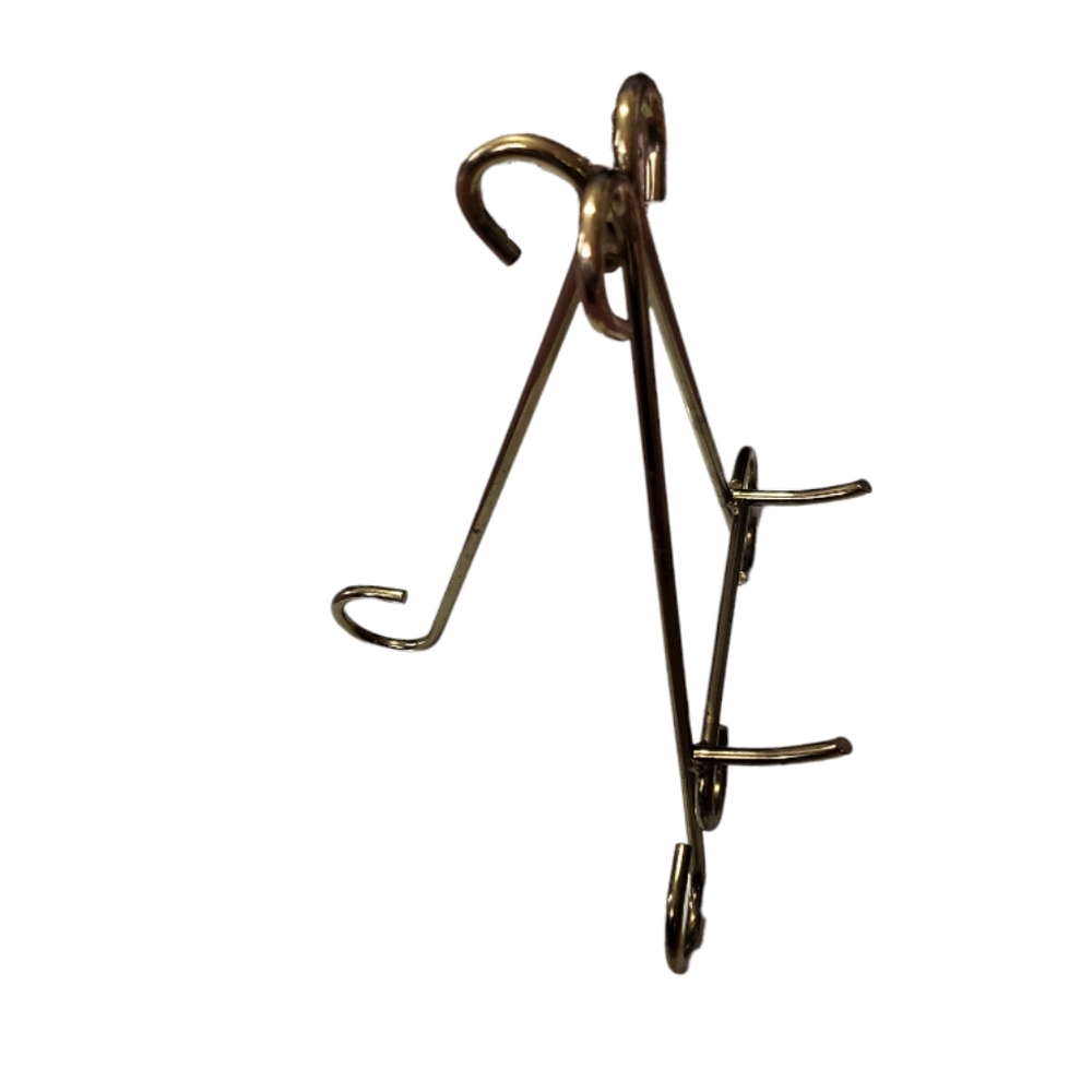 10" High Golden Metal Easel For Displaying Photos Plates Books Keepsake Artwork - Picture 2 of 5